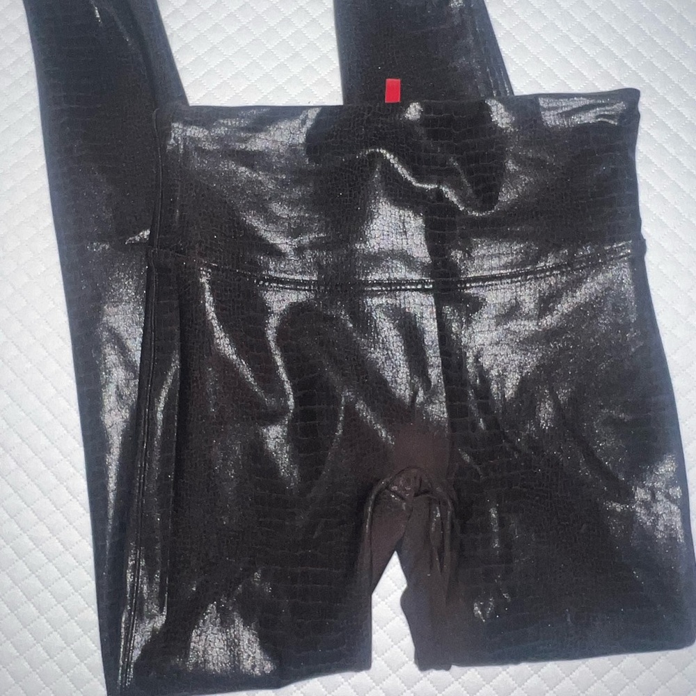 Spanx Brown Crocodile Style Leggings